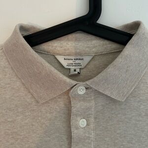 Banana Republic Men's Light Tan Polo Shirt